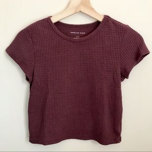 AEO Waffle Knit Crop Top